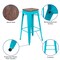 Flash Furniture 30" High Metal Indoor Bar Stool, Teal, PK4 4-ET-31320W-30-TL-R-GG - alternate 9